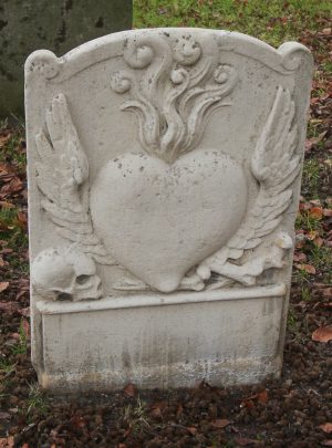 Flaming Heart Stone in St. Mary's Church Yard