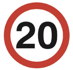 20mph sign